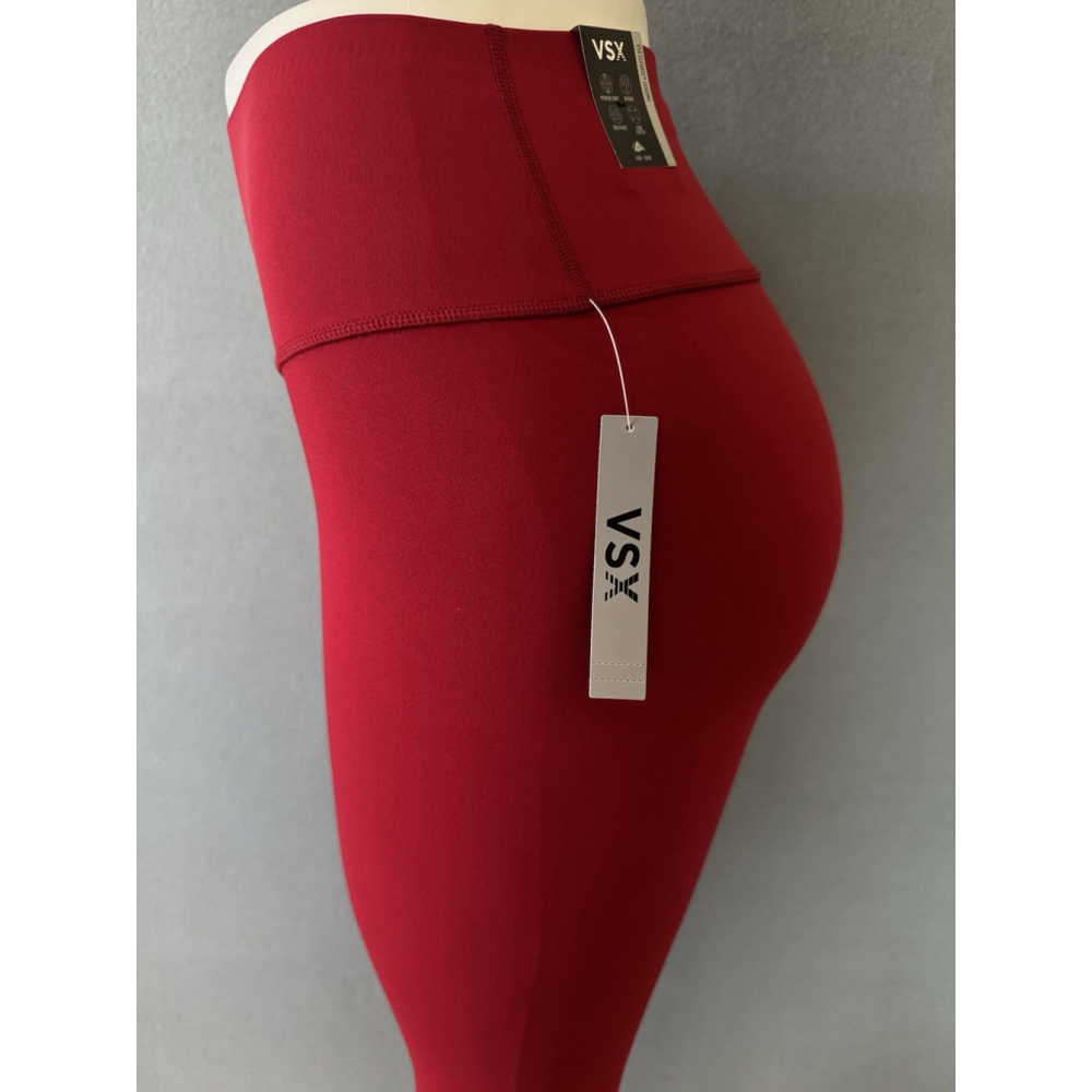 VSX Victoria's Secret Elevate Leggings Red High Rise 25" Inseam XDEFINE - Picture 4 of 12